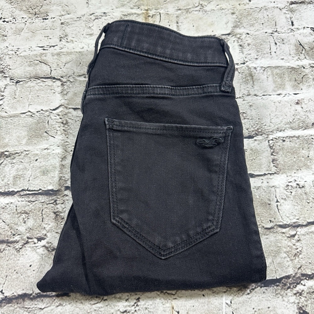 Hollister‎ High Rise Legging Jeans Womens 0R 24x28 Black Stretch Denim